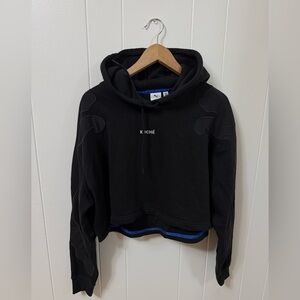 Puma x Koché Boxy Hoodie Black Oversized Logo Sweatshirt Loose Hem Women’s M